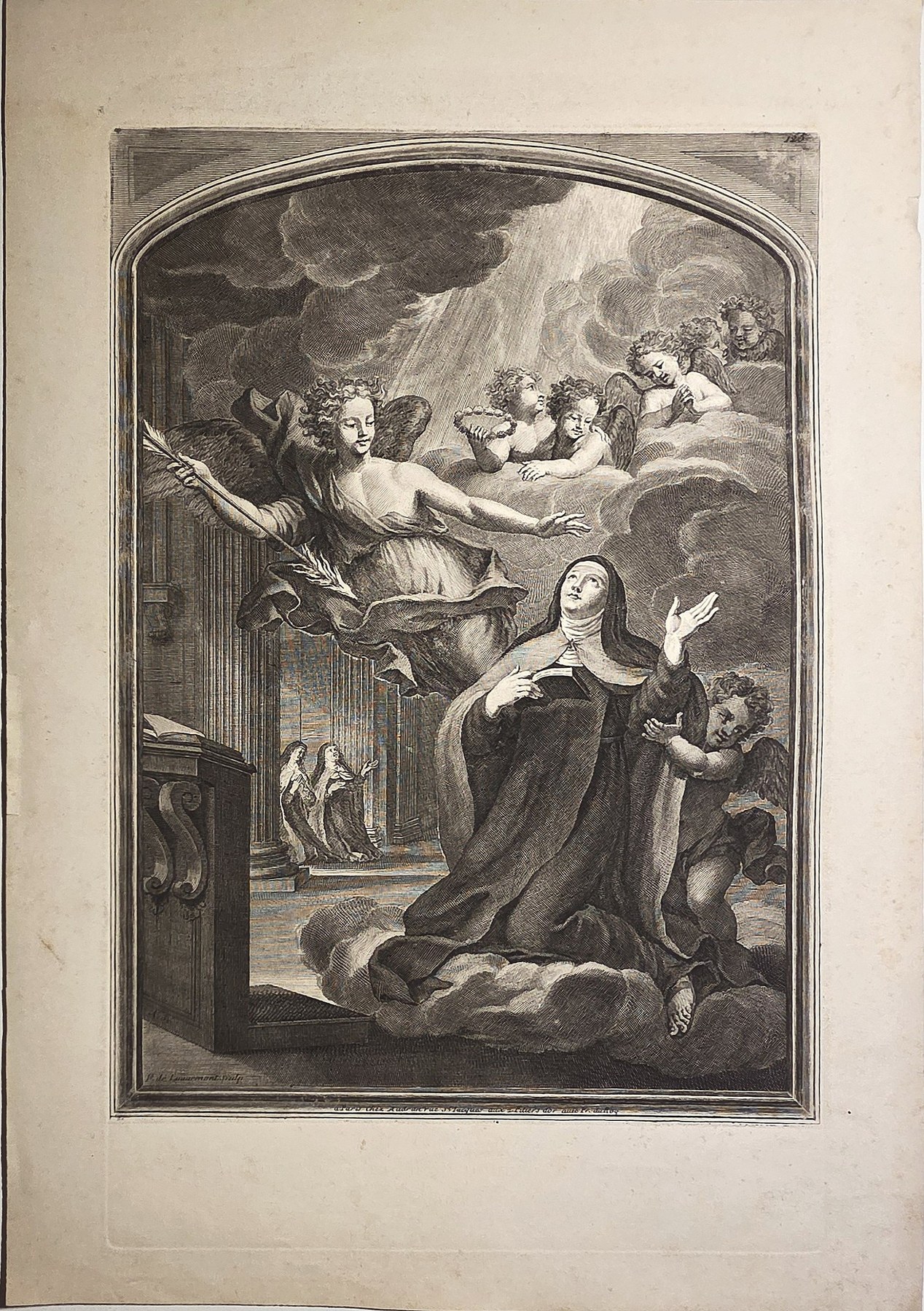Vision einer knienden Ordensfrau