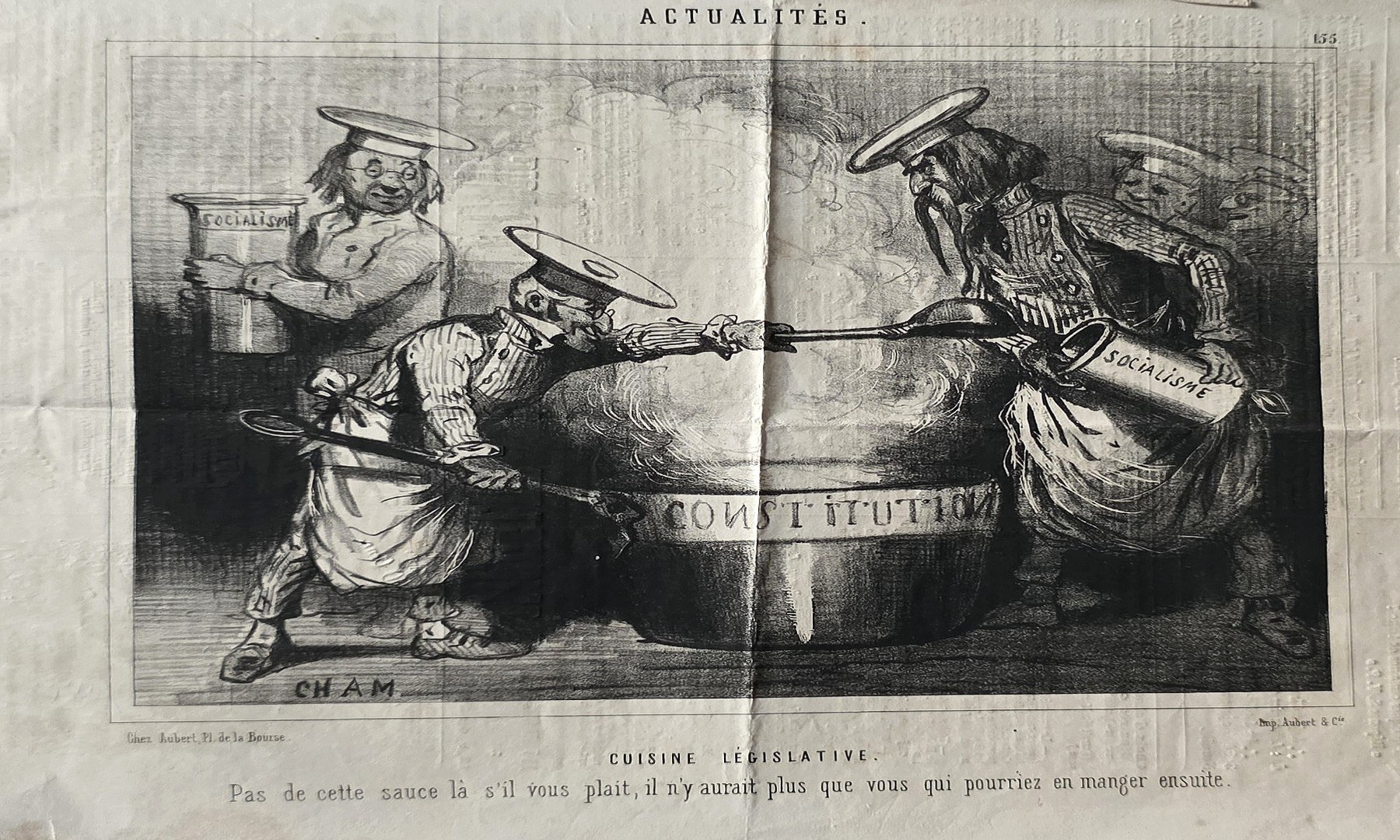 Historische Auseinandersetzung an einer Barrikade