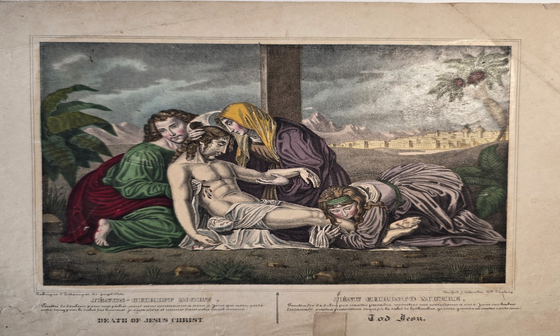 einer Beweinung Christi in weiter Landschaft