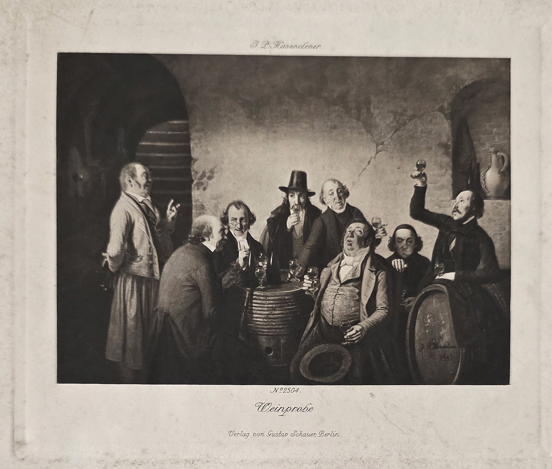 Gesellschaft in gewölbtem Kellerraum