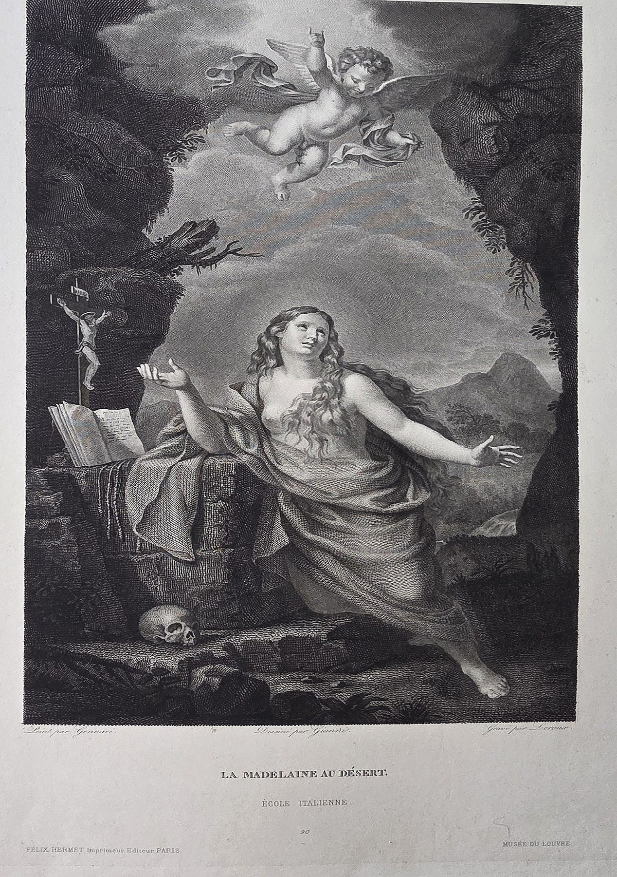einer bewegten weiblichen Figur in Felslandschaft