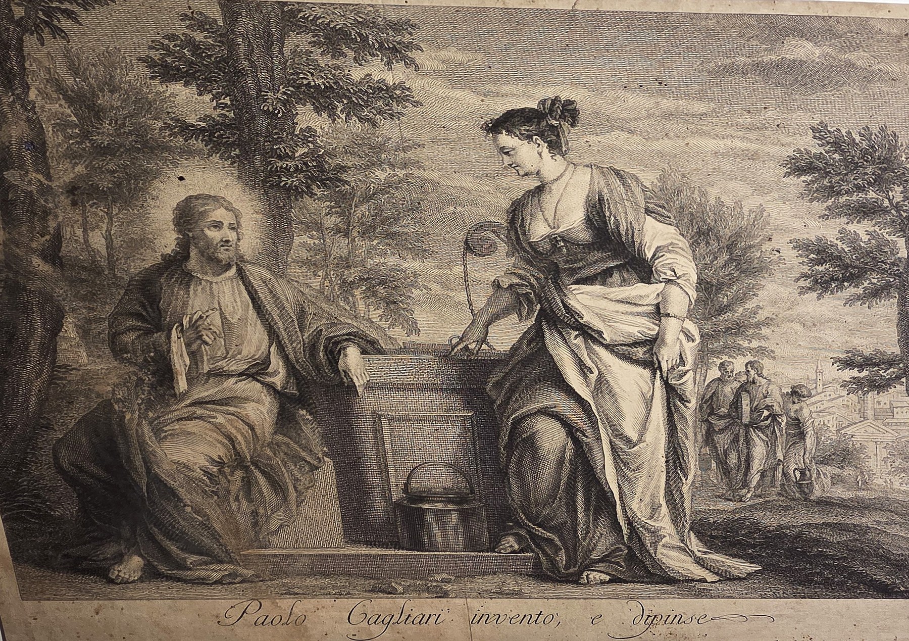 Biblische Begegnung an einem Brunnen