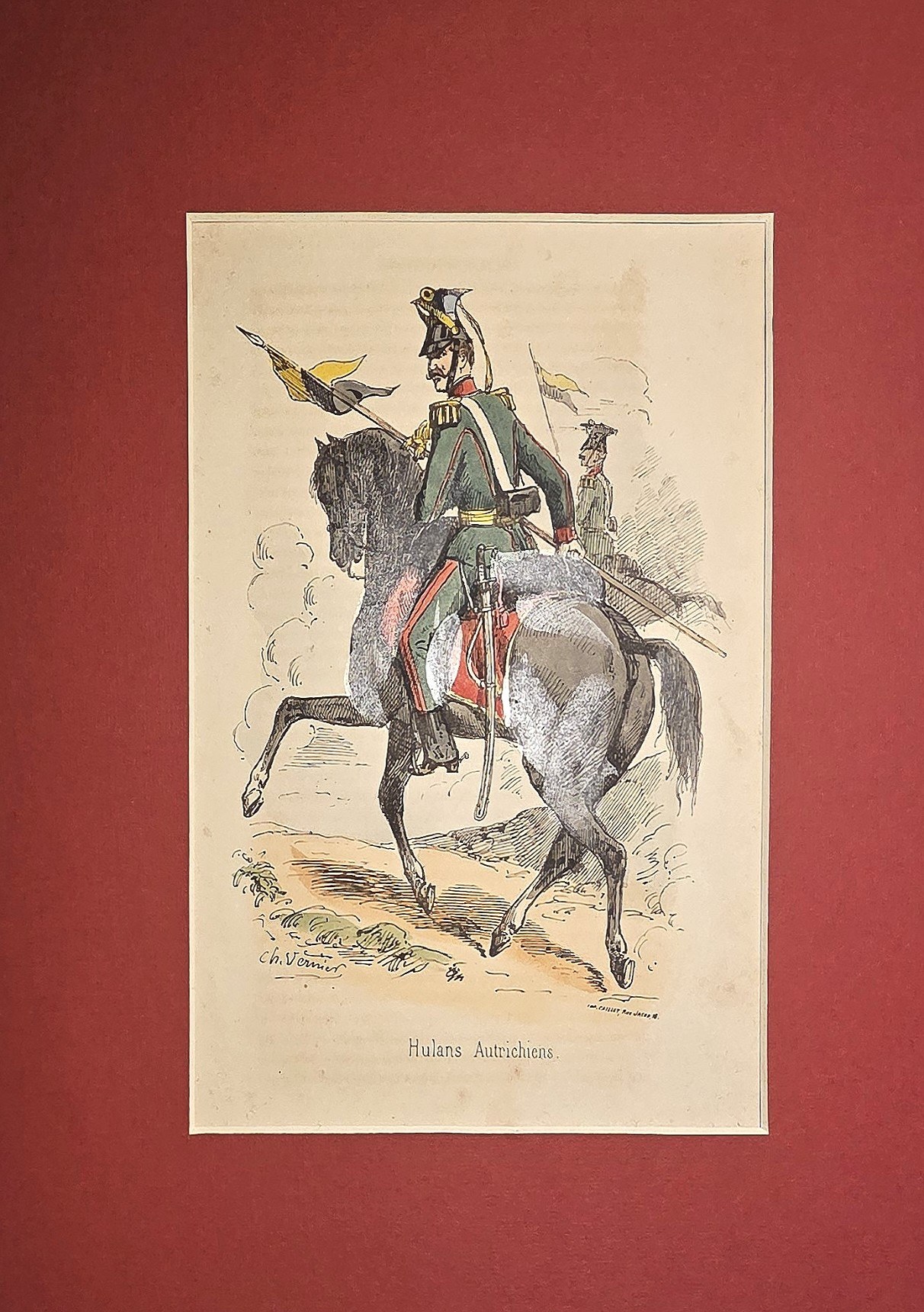 Reiter in historischer Uniform – kolorierter