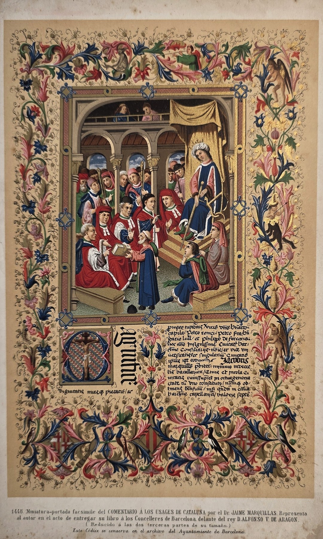 Historische Szenendarstellung – Illuminierte Szene mit religiöser Versammlung