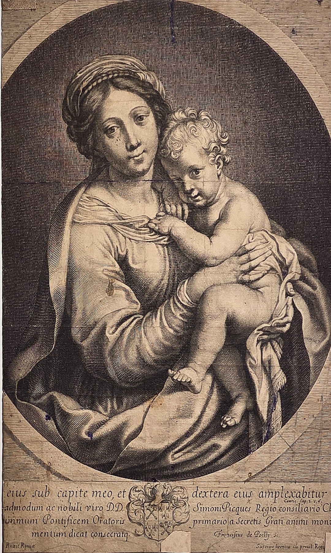 Madonna mit Kind im Rundbogen