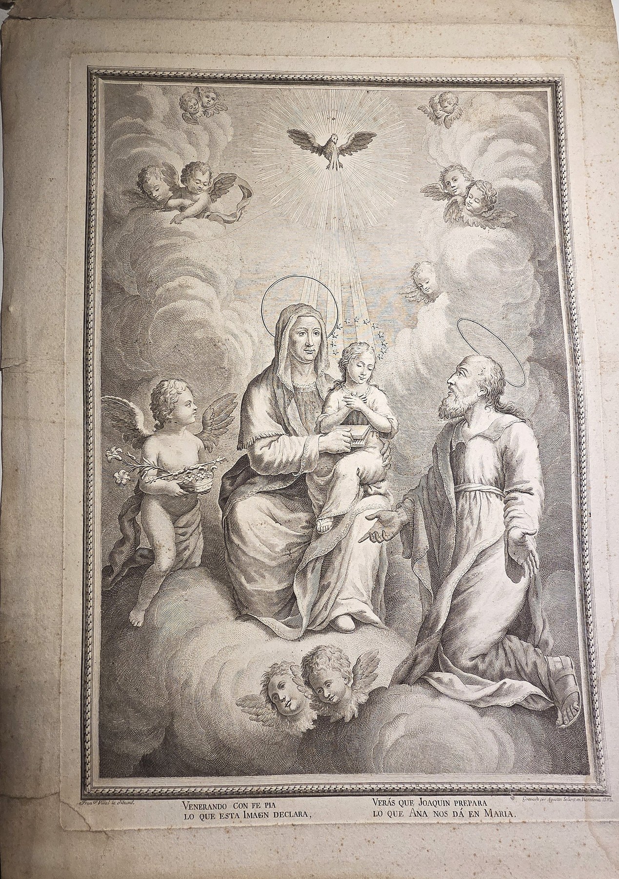 Madonna mit Kind und kniendem Heiligen