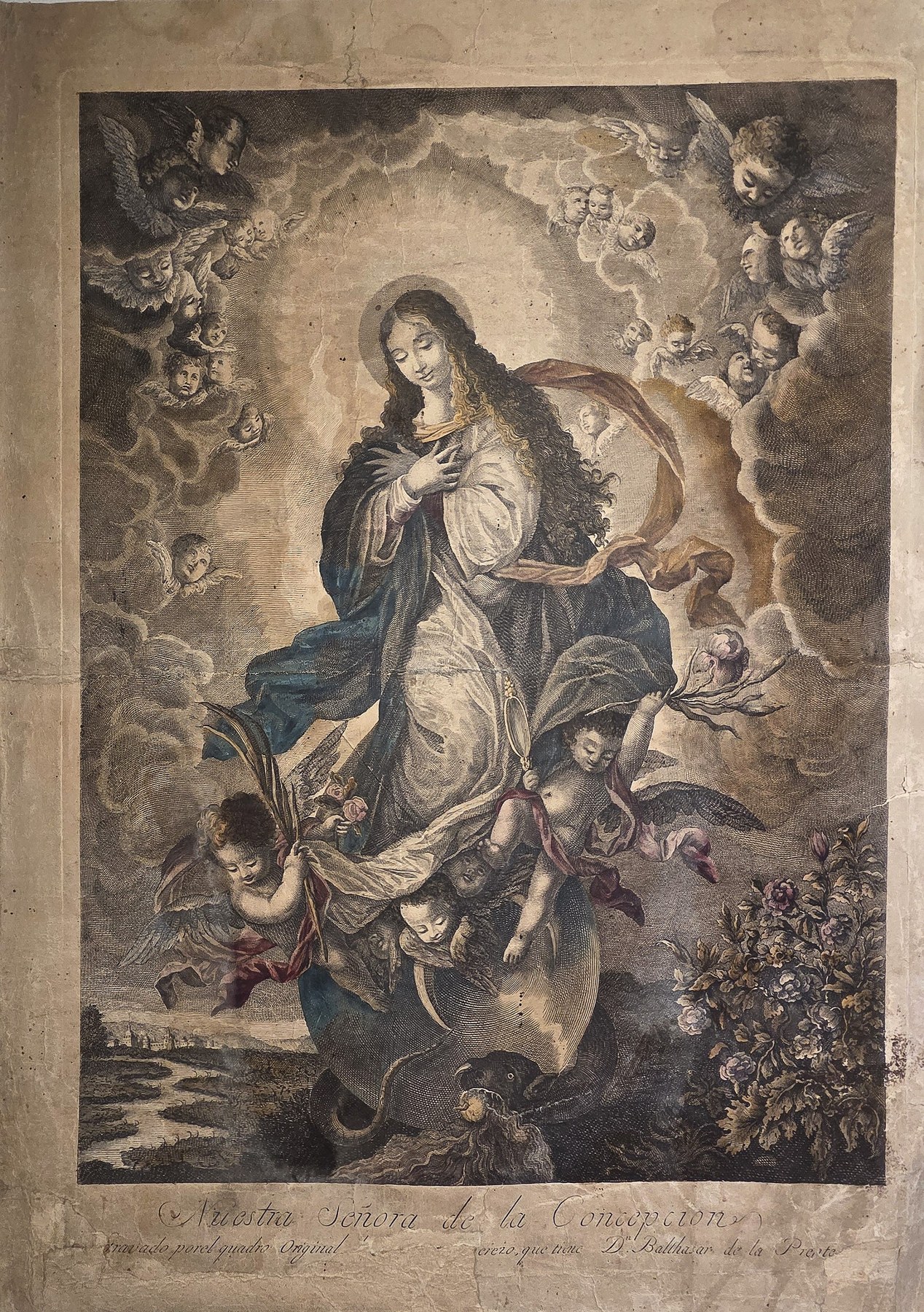 Marienerscheinung mit reicher Engelsglorie