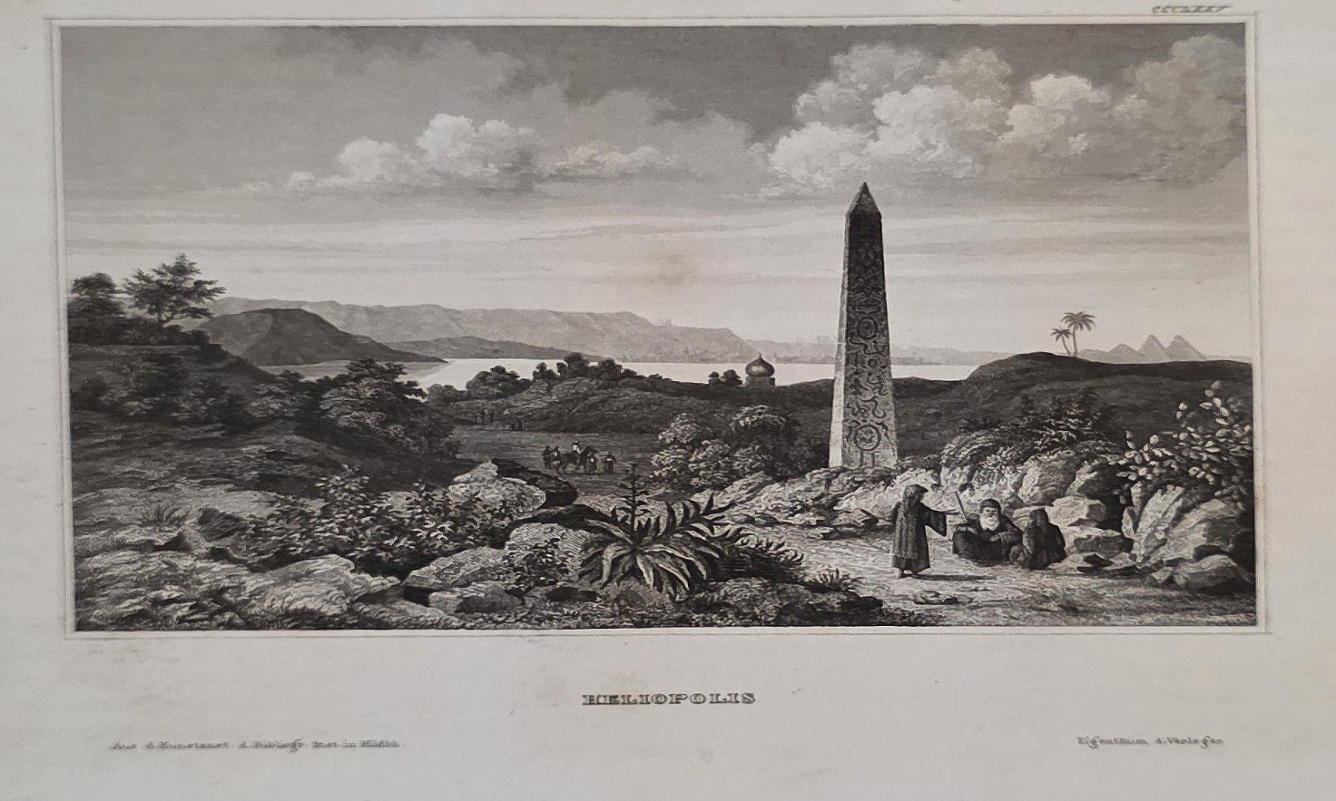 Obelisk in felsiger Landschaft