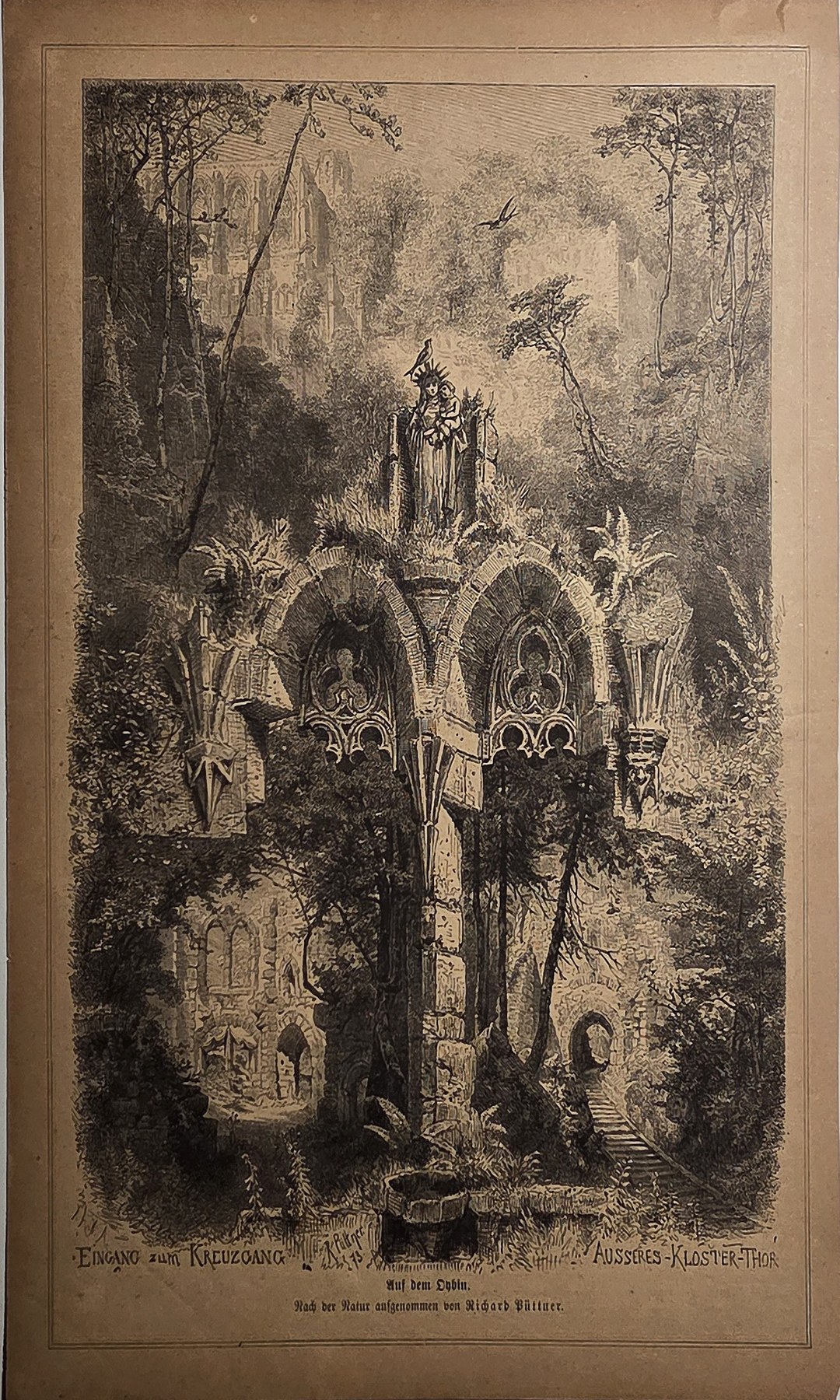 Reich verzierte Architektur- und Denkmalansicht