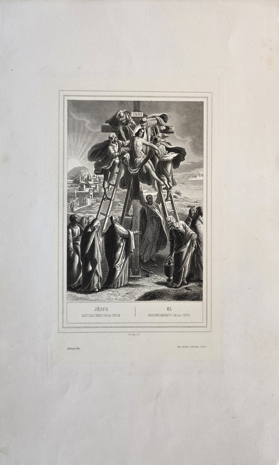 einer kleinen dramatischen Figurenszene im Passepartout