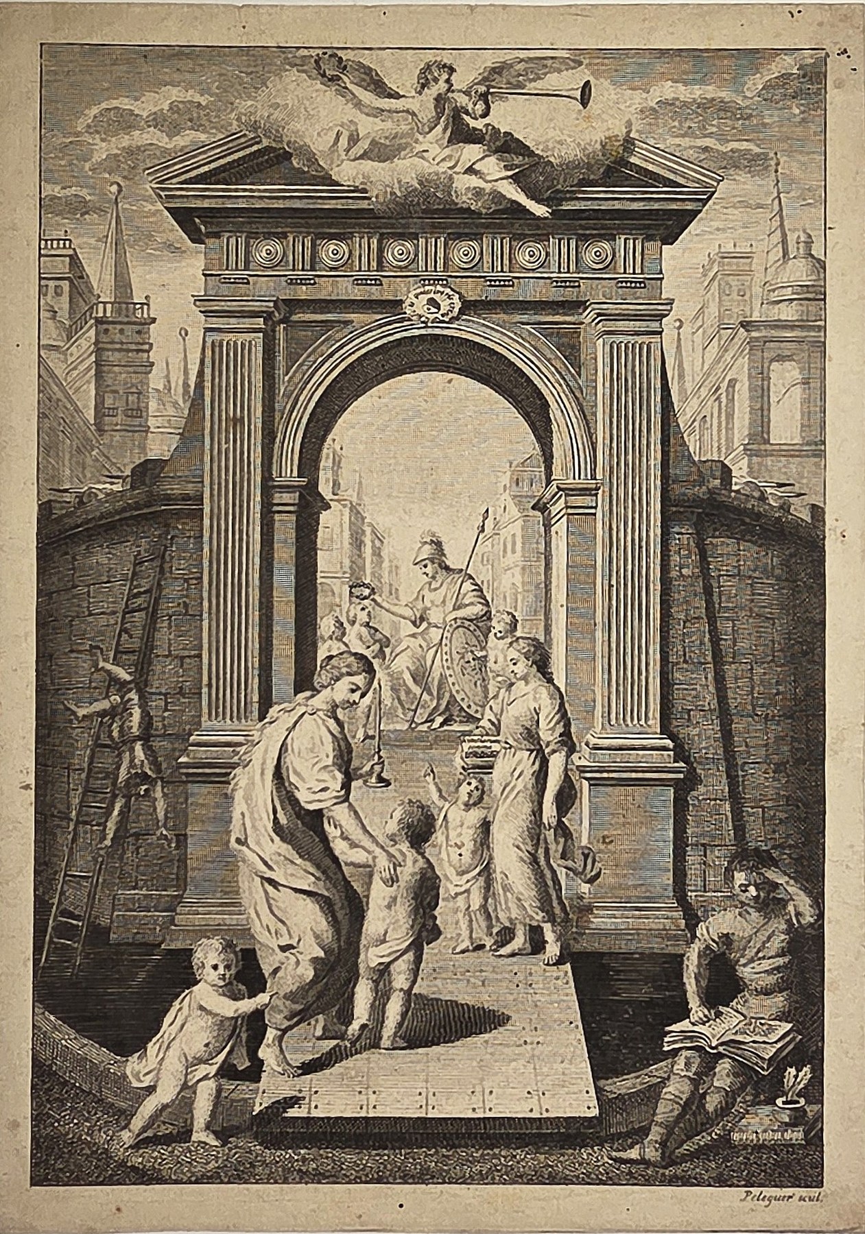 Monumentales Tor mit Figurenprozession