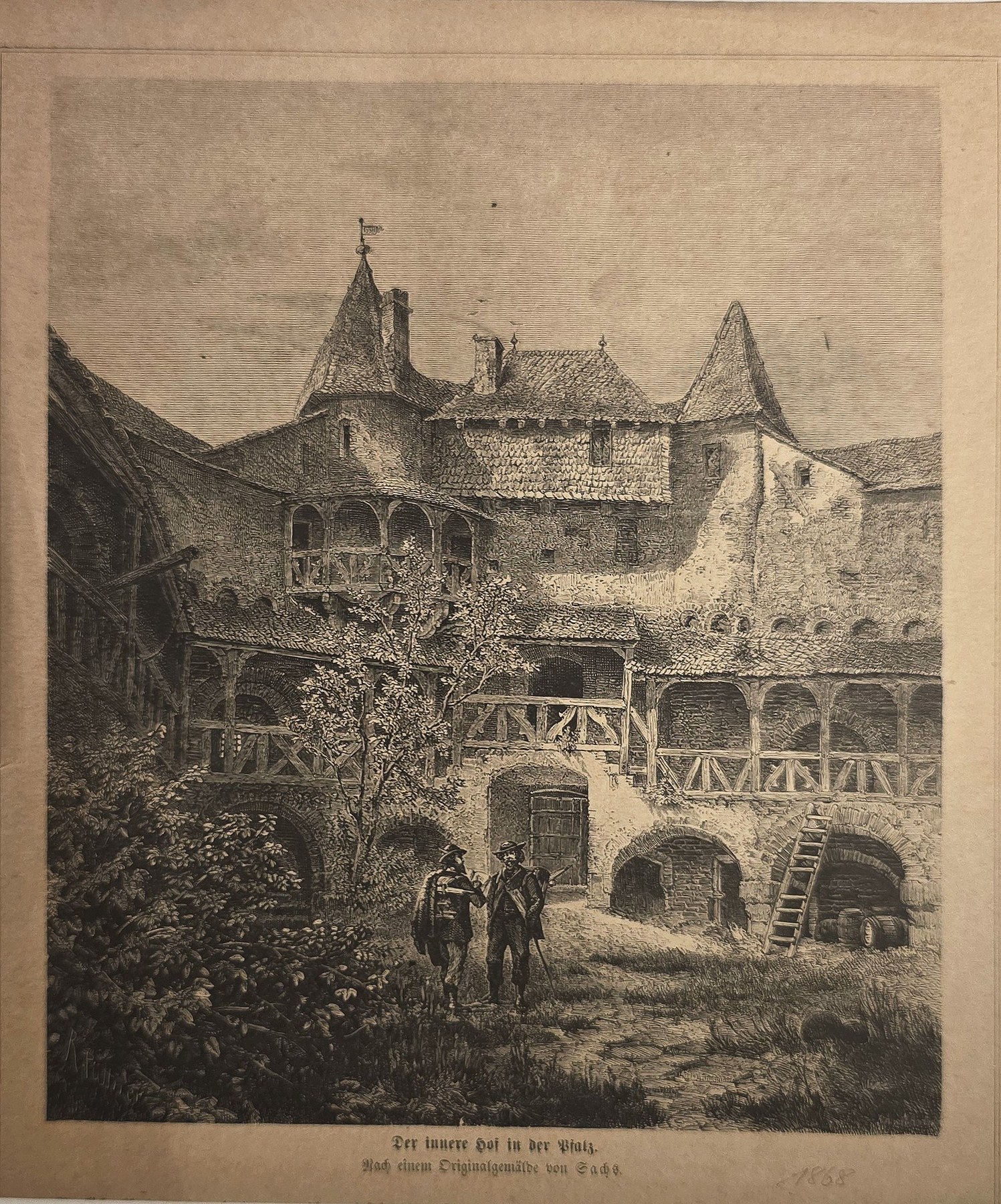 Historisches Gebäude mit Arkaden