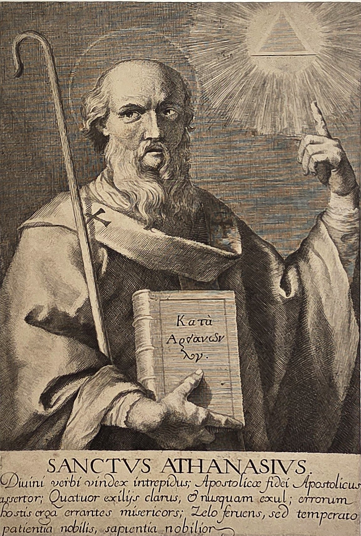 Sanctus Athanasius – Heiliger mit Buch und Stab