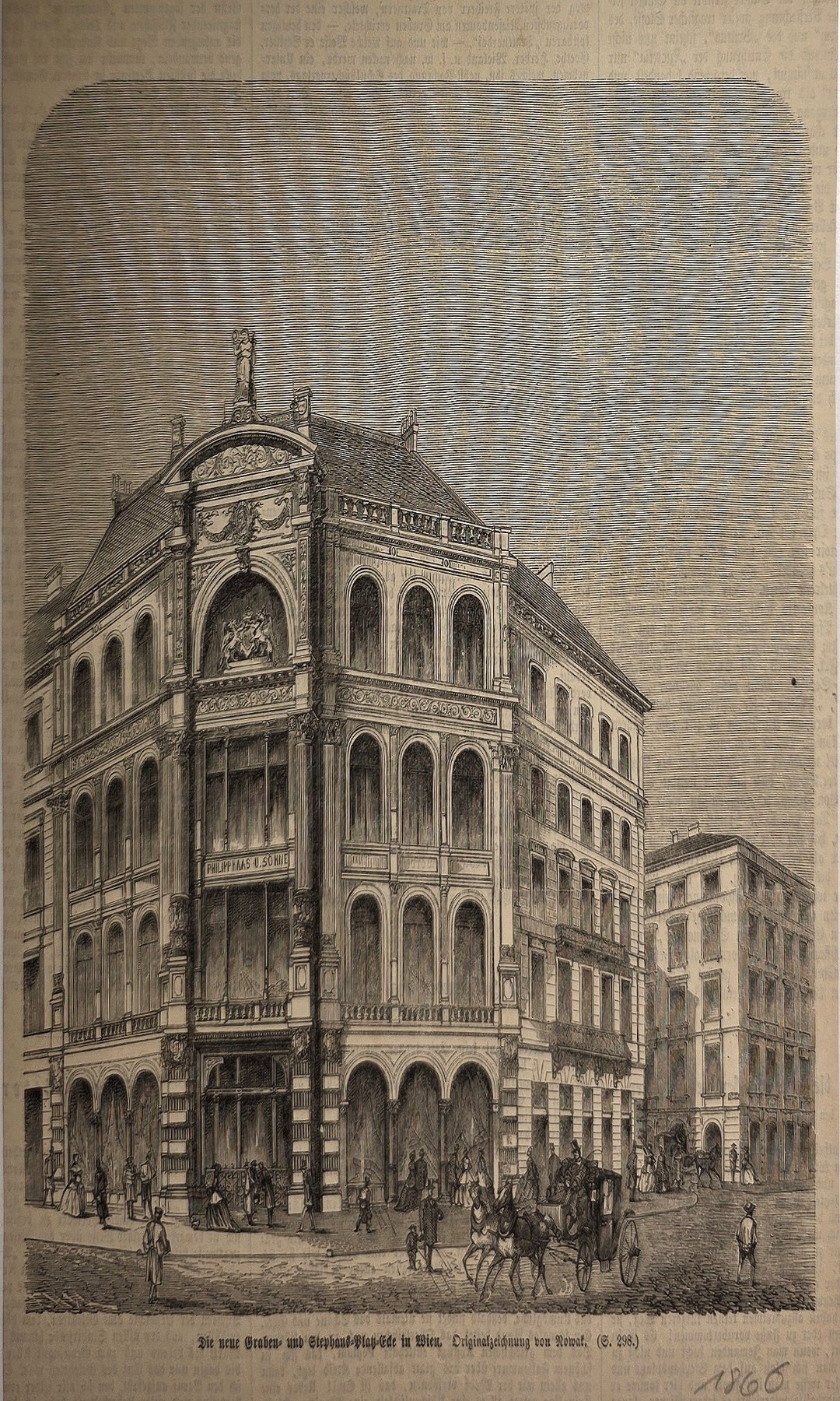 Monumentales Eckgebäude an belebter Straße