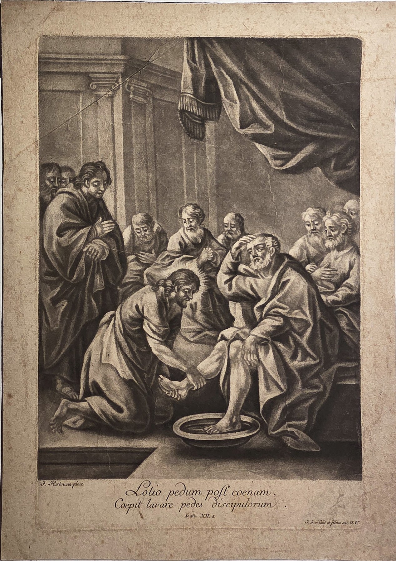 Waschungsszene mit Apostelgruppe