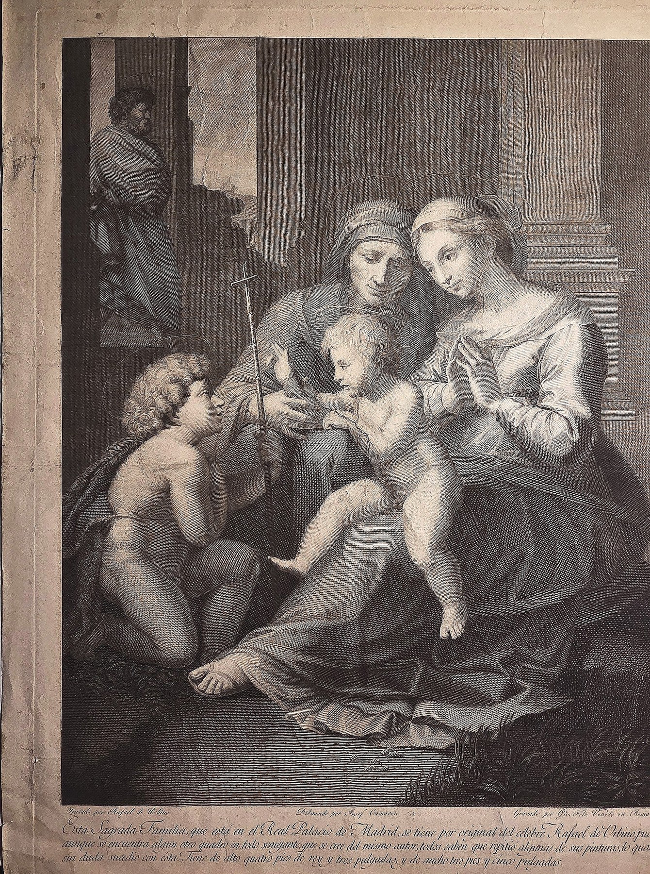 mit Madonna und zwei Kindern in intimem Figurenkreis