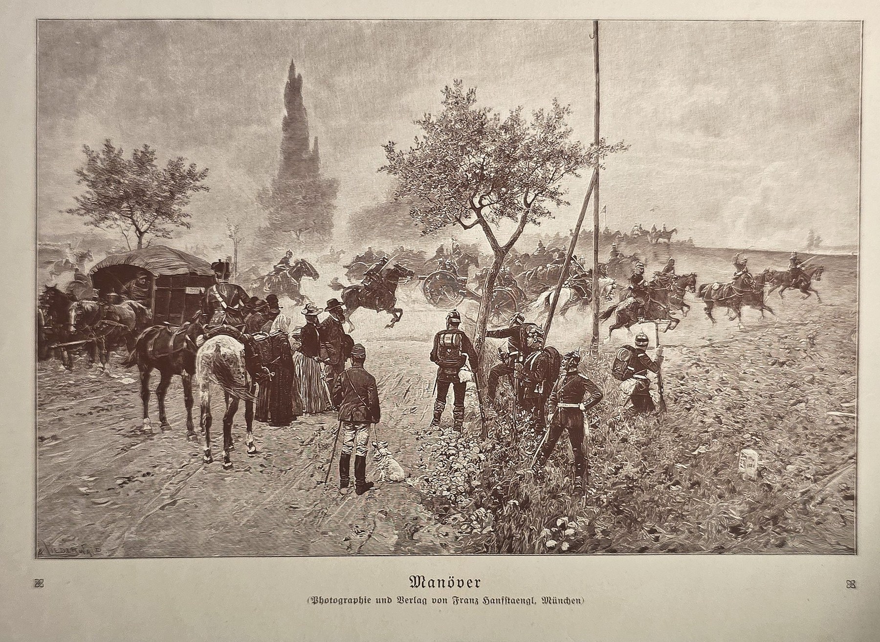 Erntegesellschaft auf weitem Feld
