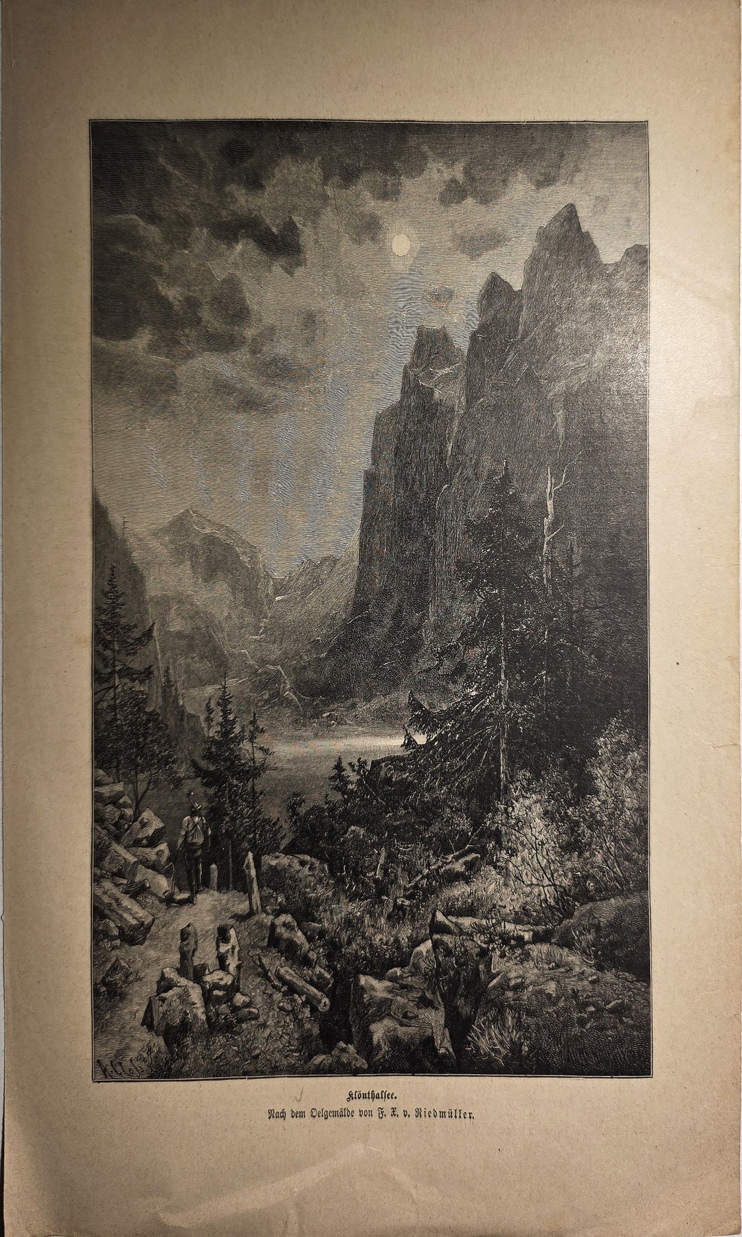 Felsenschlucht mit Reisenden