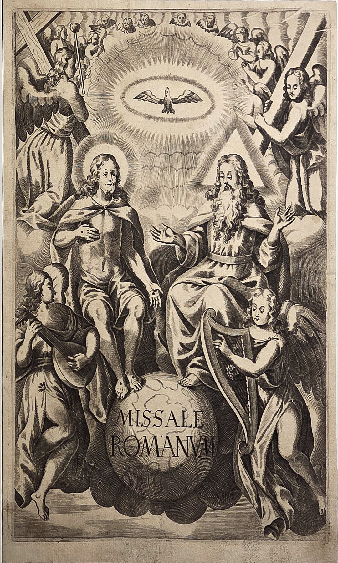 Missale-Romanum-Titelblatt mit Heiligen und Engeln