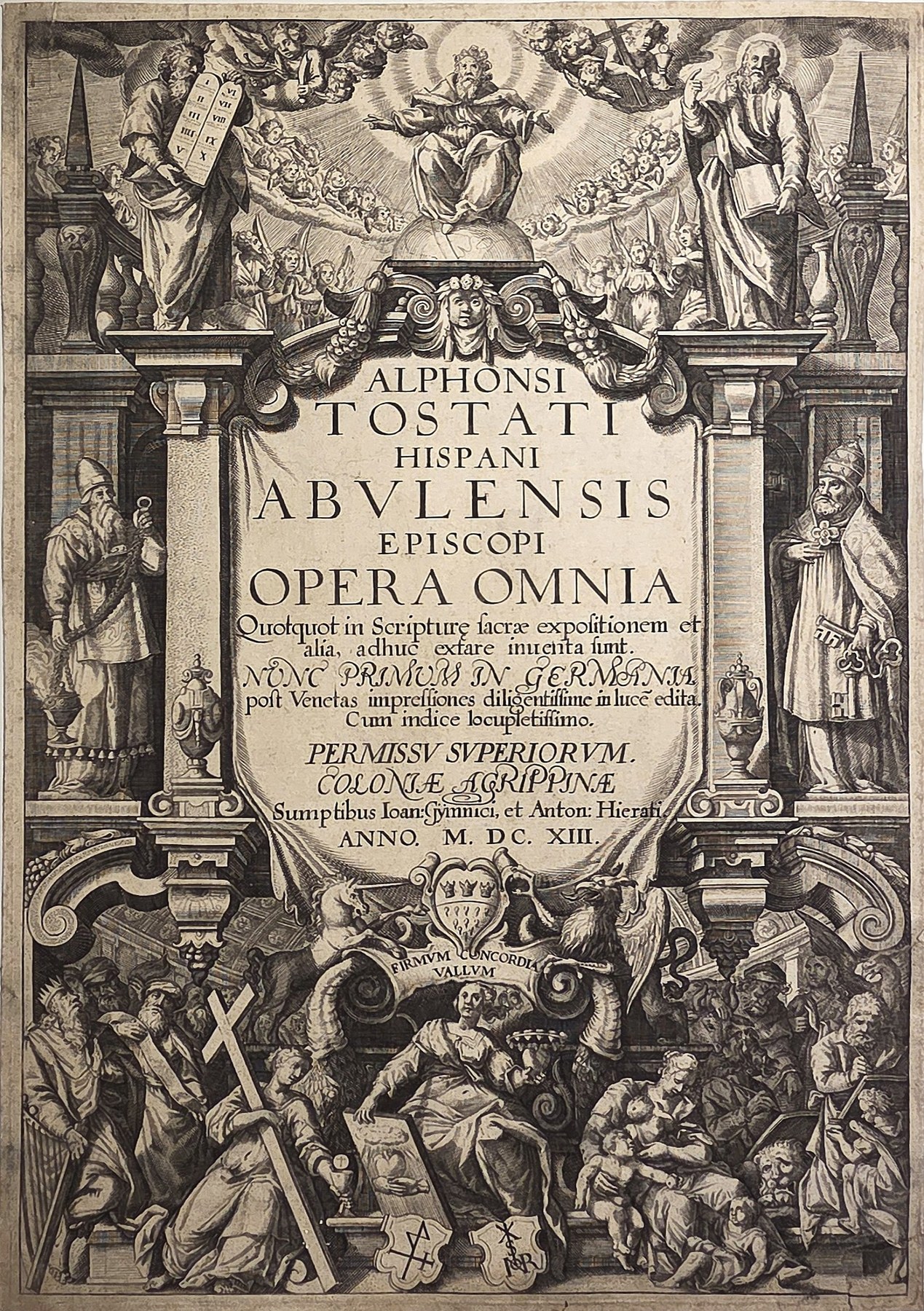 mit ornamentalem Titelblatt und Figurengruppen