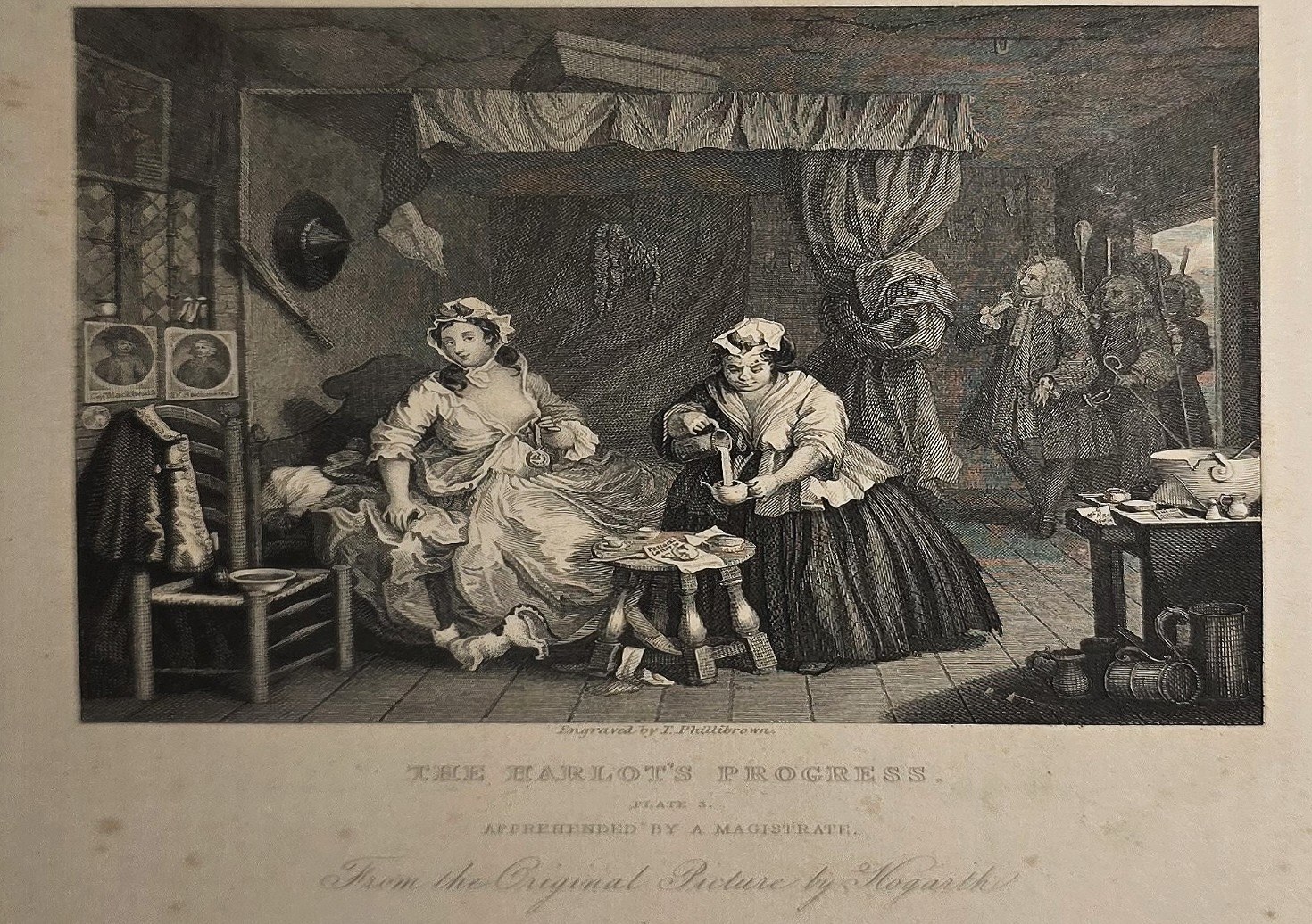 Elegante Interieurszene mit mehreren Figuren