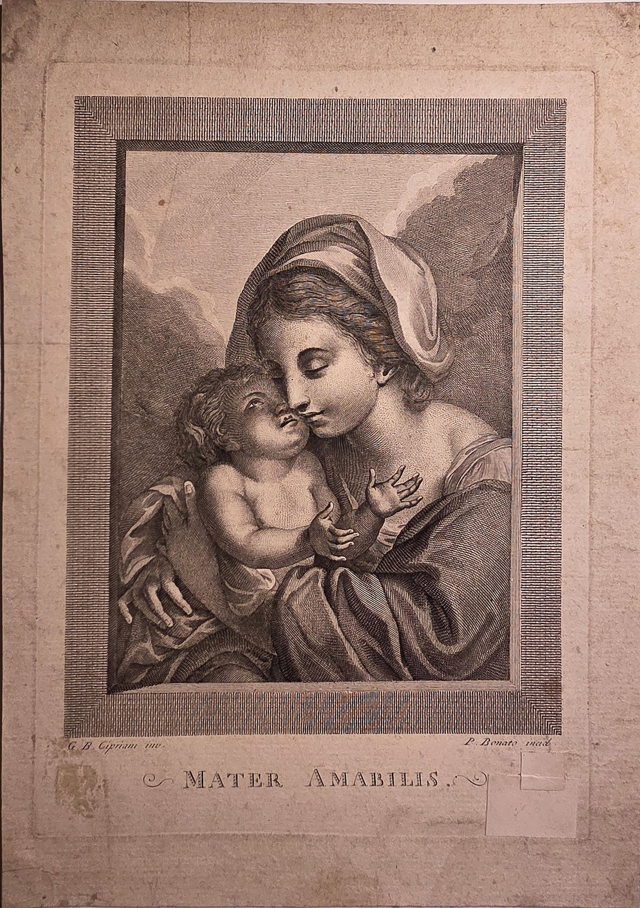 Innige Madonna mit schlafendem Kind