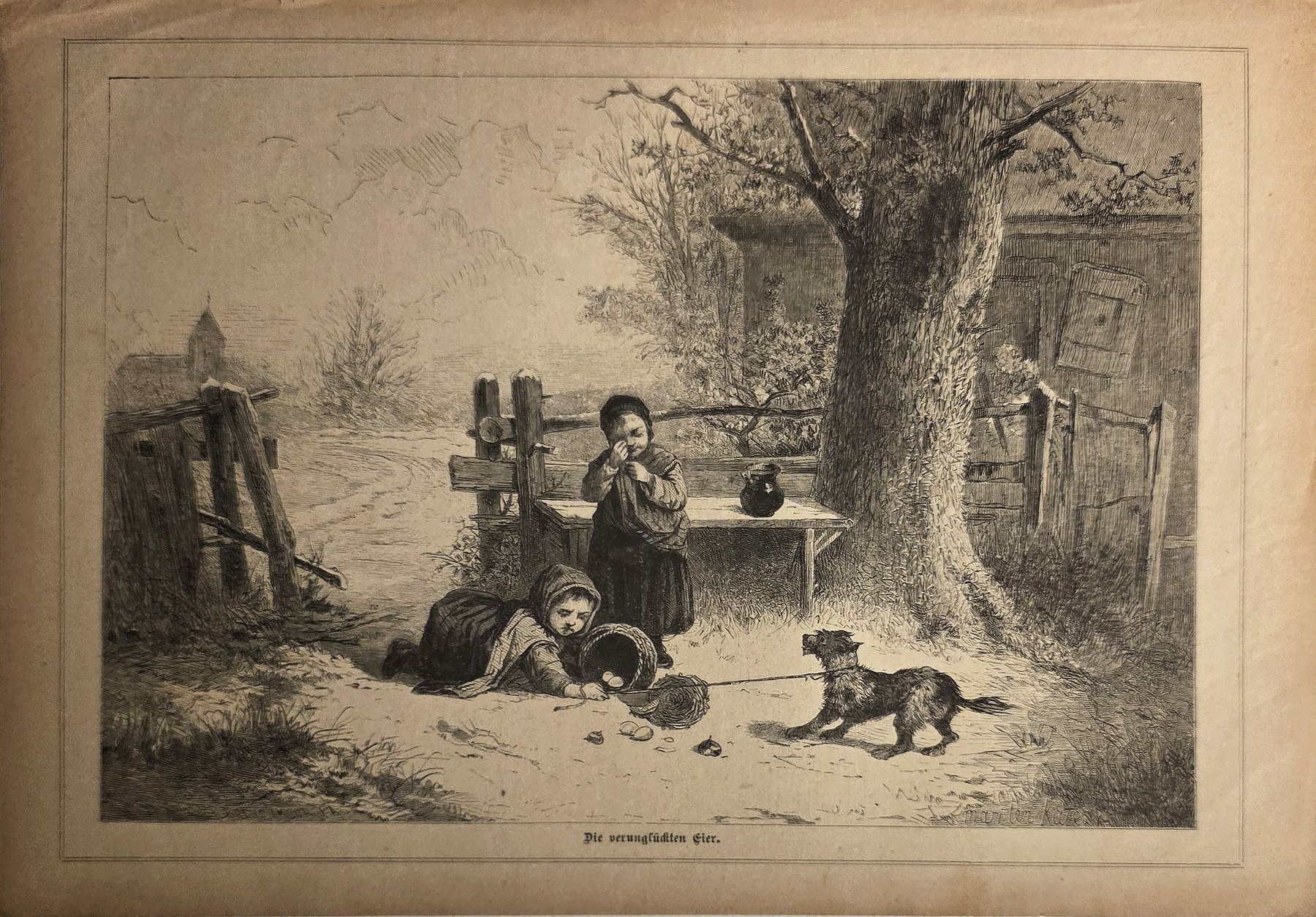 Rastende Familie unter einem Baum