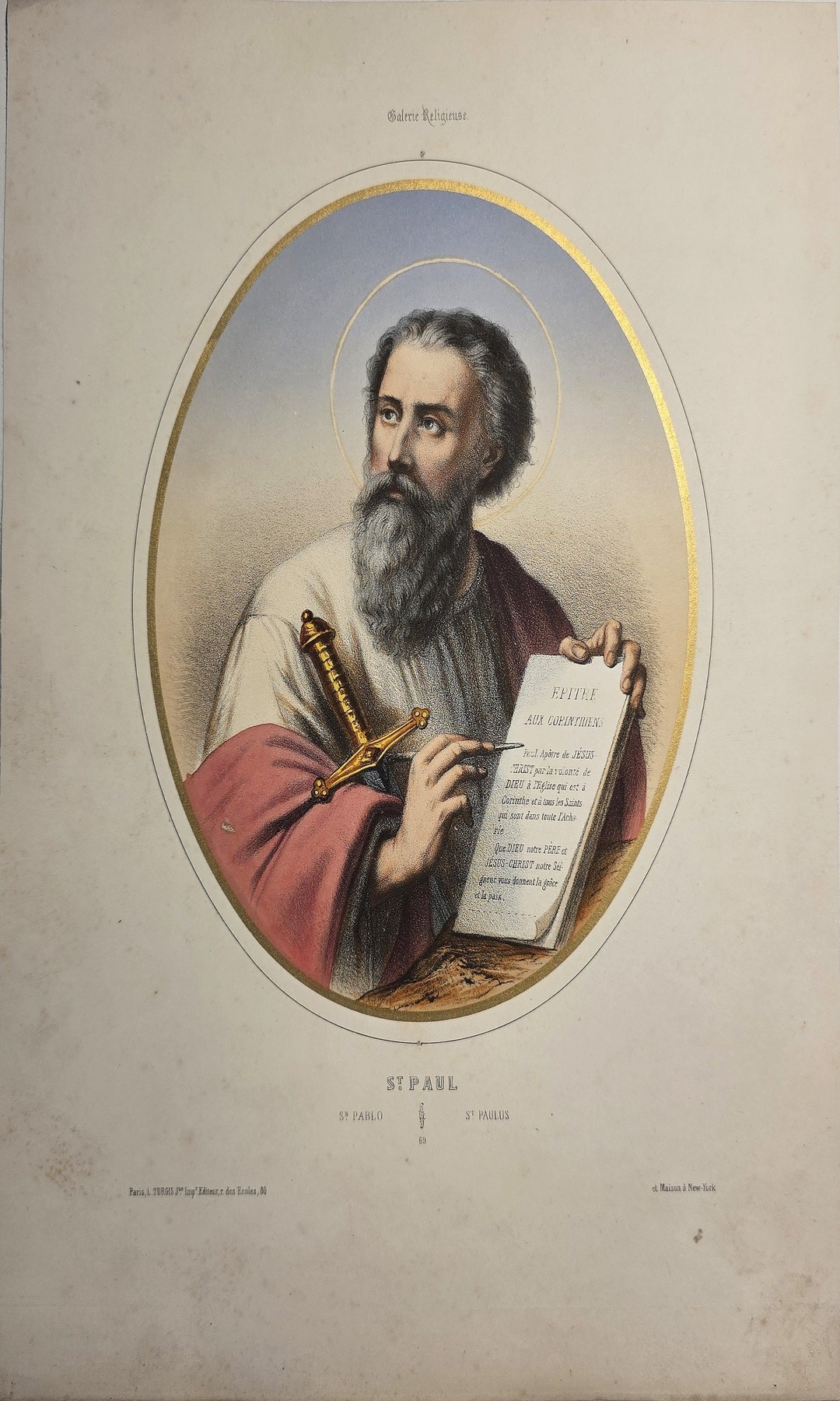 Ovale mit Apostel und aufgeschlagenem Buch