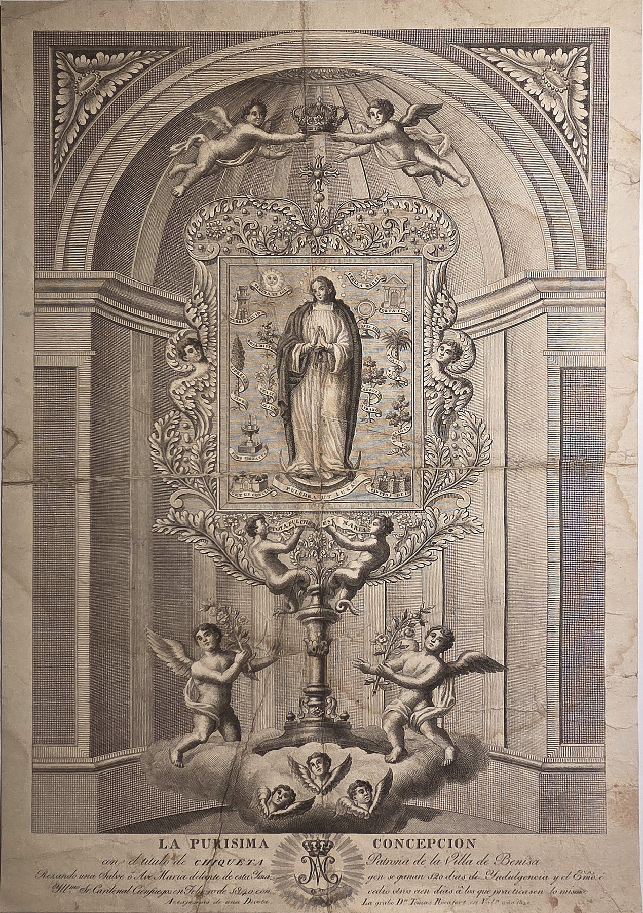 Marienaltar mit Putten und reicher Architektur
