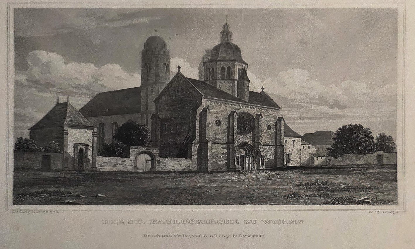 Frühromanische Kirche mit Rundturm