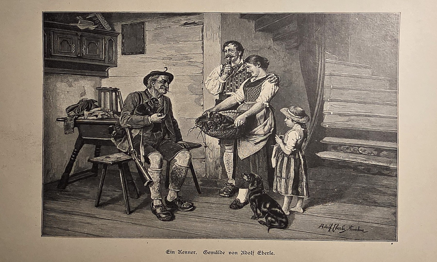Familiengruppe mit Kind auf dem Arm