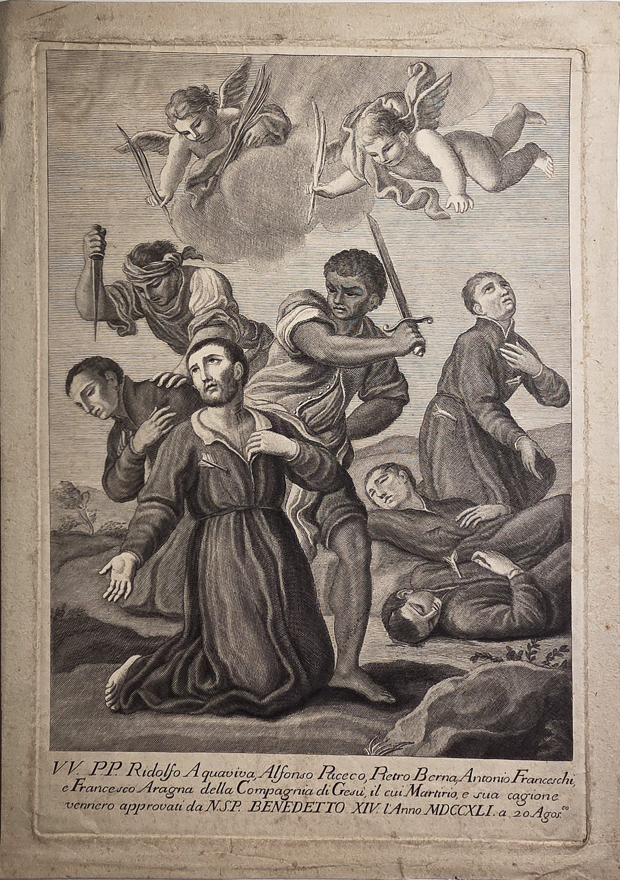 Martyrium mit kniender Hauptfigur