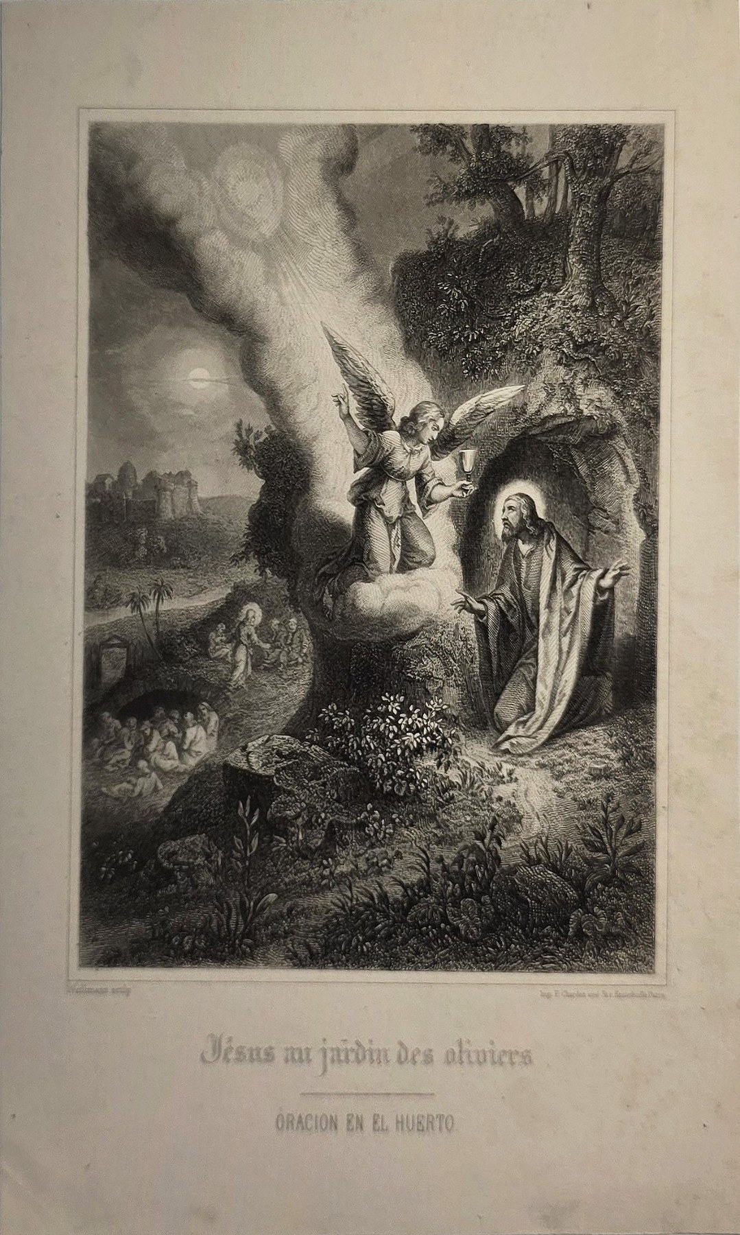Religiöse Szene in felsiger Landschaft