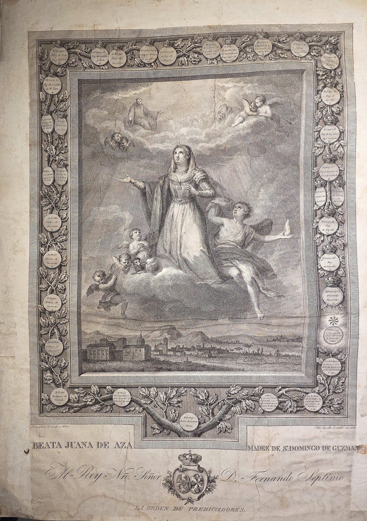 Beata Juana de Aza in gerahmter Andachtsdarstellung