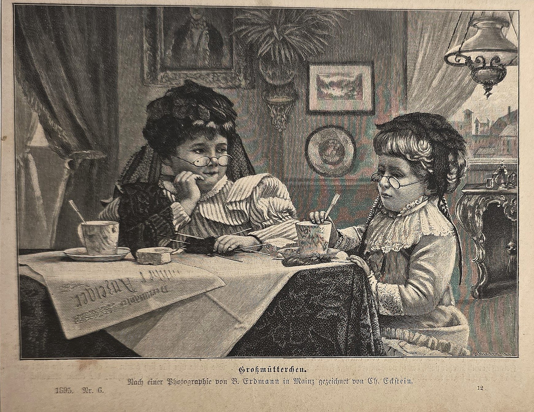 Zwei Frauen beim Handarbeiten