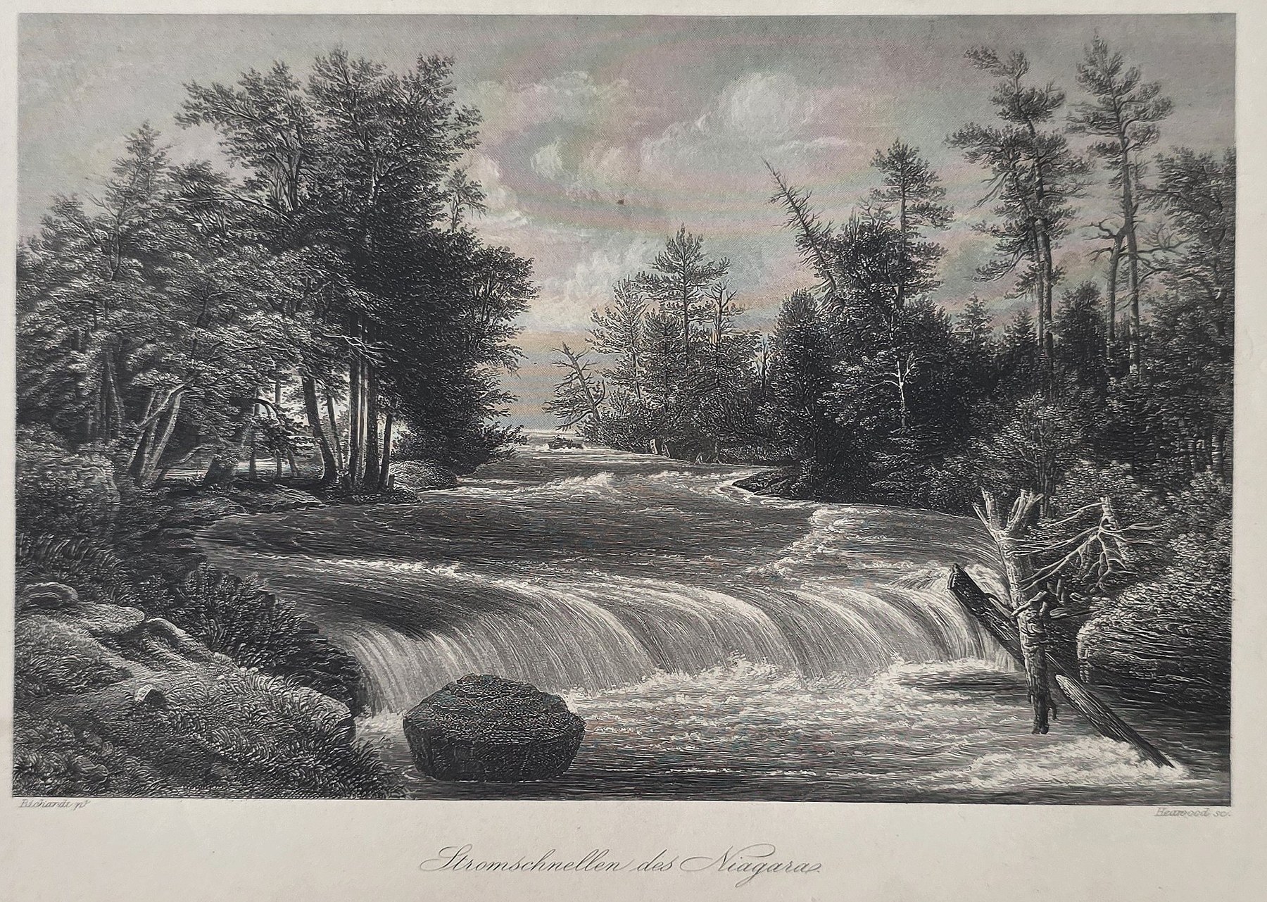 eines Waldwasserfalls