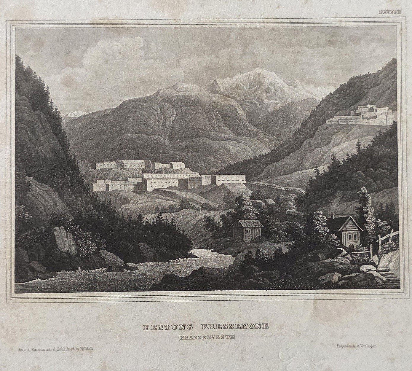 eines Bergortes im engen Tal