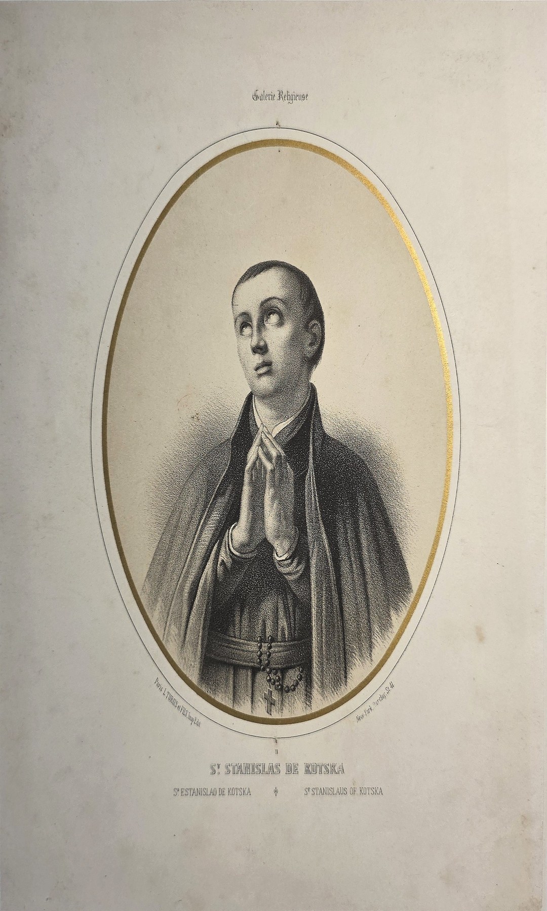 Ovale mit junger Geistlichenfigur im Brustbild