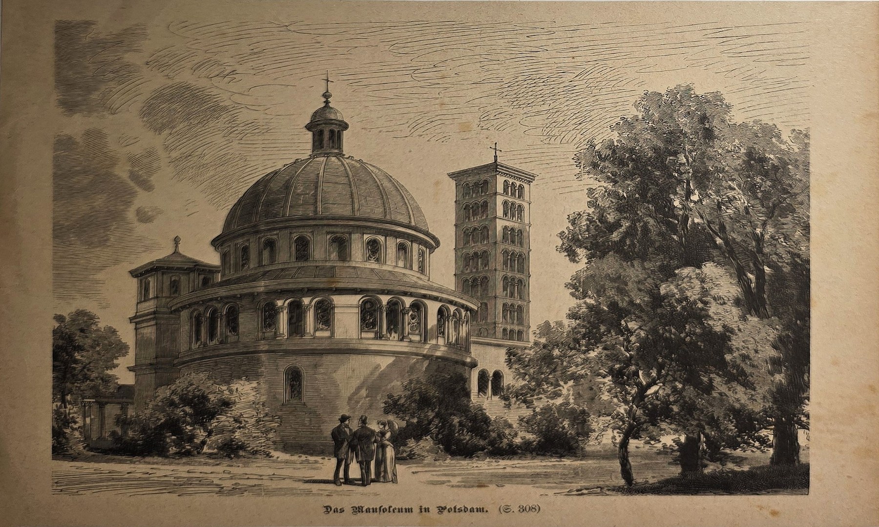 Kuppelbau mit seitlichem Turm