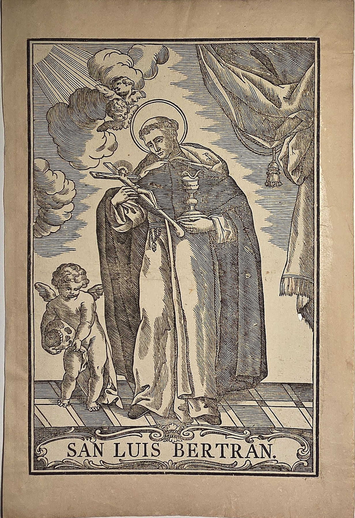 San Luis Bertran – Heiliger mit Kelch und Kreuz