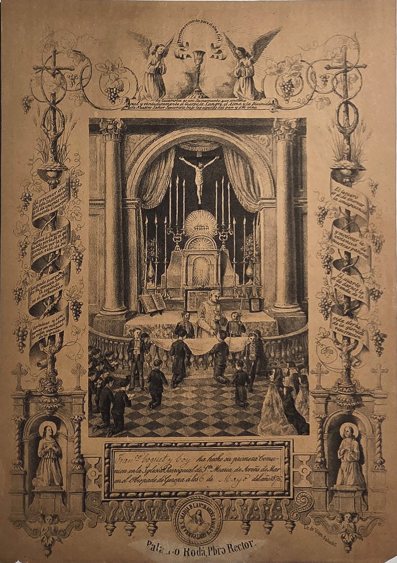 Kircheninterieur mit Andachtsbild