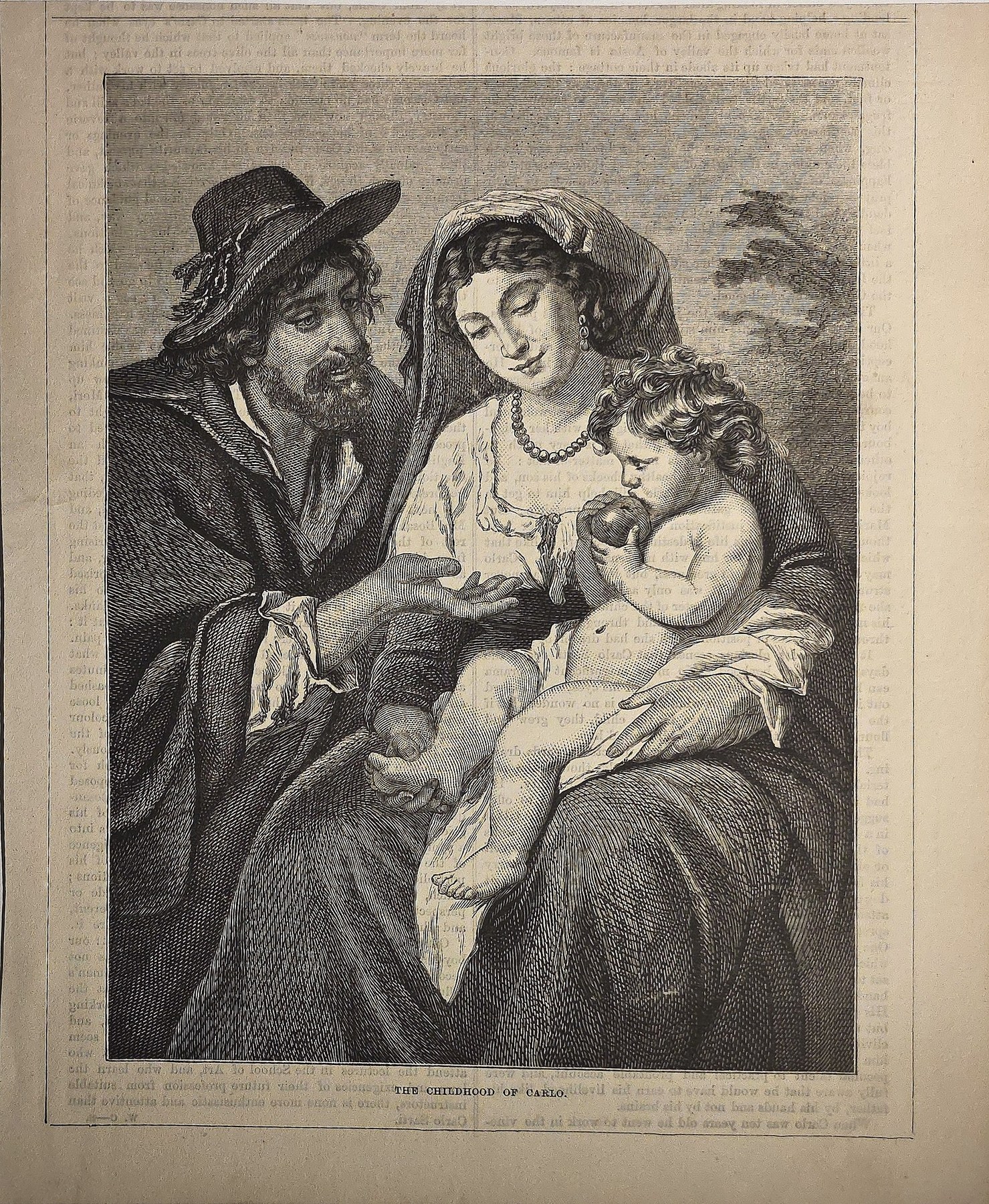 Familie mit Kleinkind in enger Nahansicht
