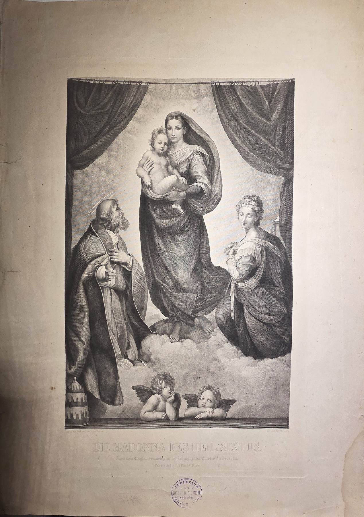 Madonna mit Kind zwischen verehrenden Figuren