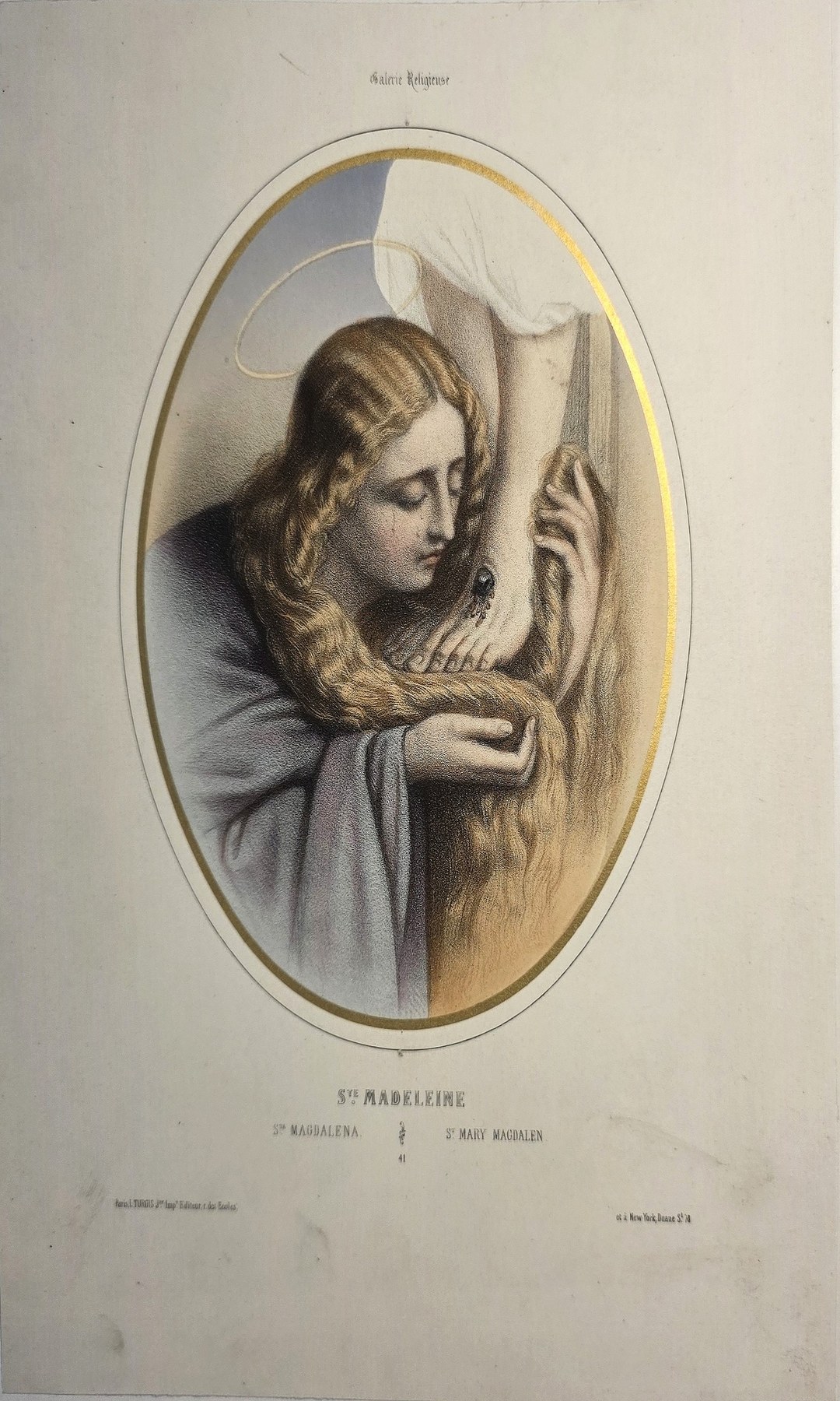Ovale mit inniger Mutter-Kind-Szene