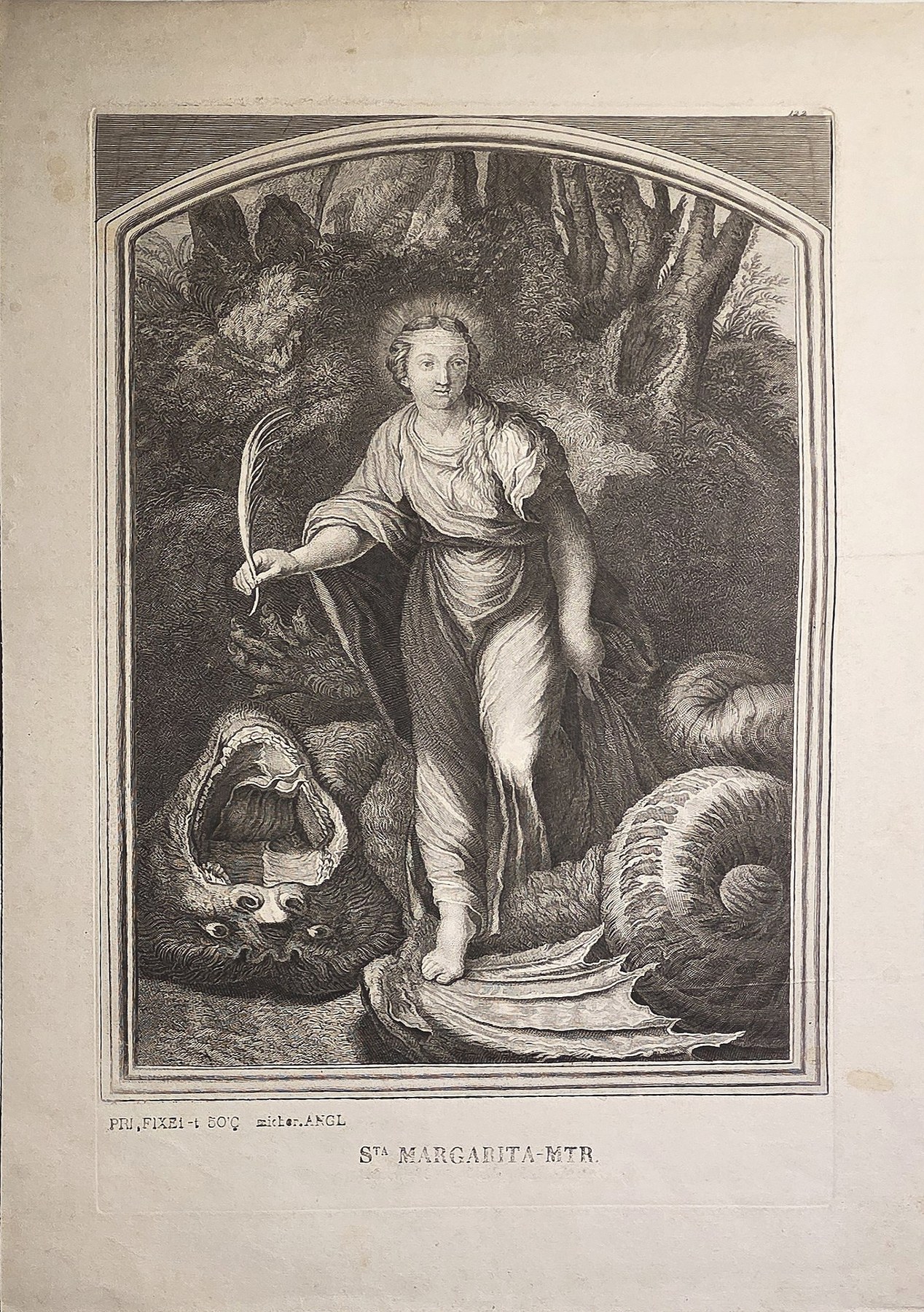 Allegorischer mit stehender Frauenfigur