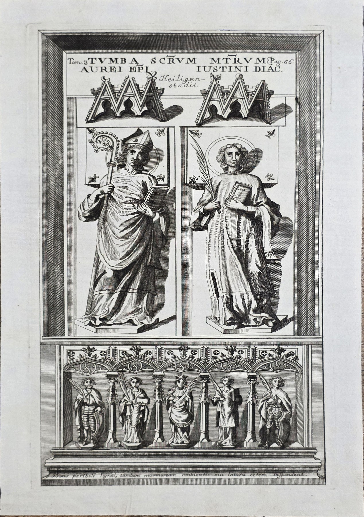 Heiligenpaar in architektonischer Doppelrahmung II