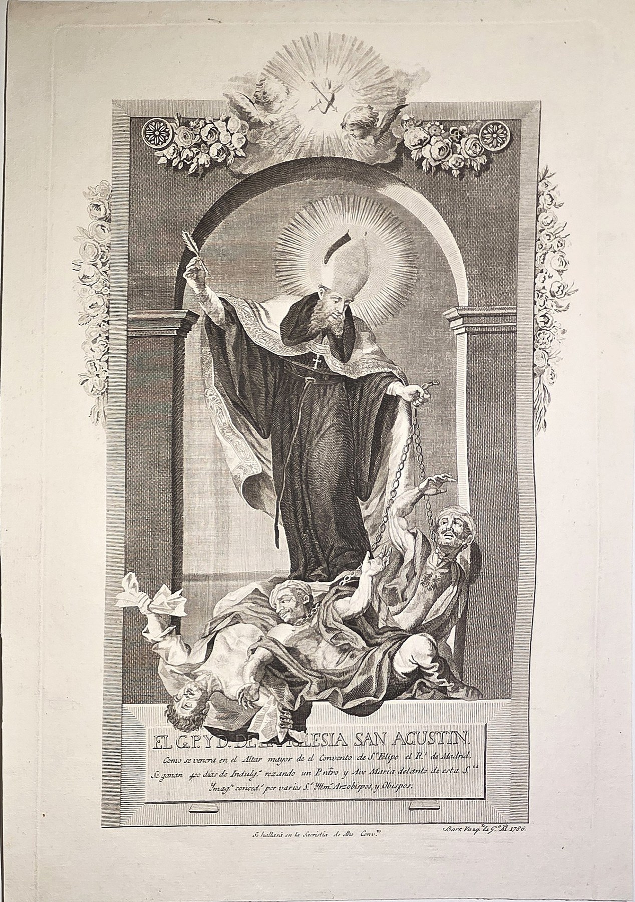 San Agustin als Kirchenlehrer in Strahlenglorie