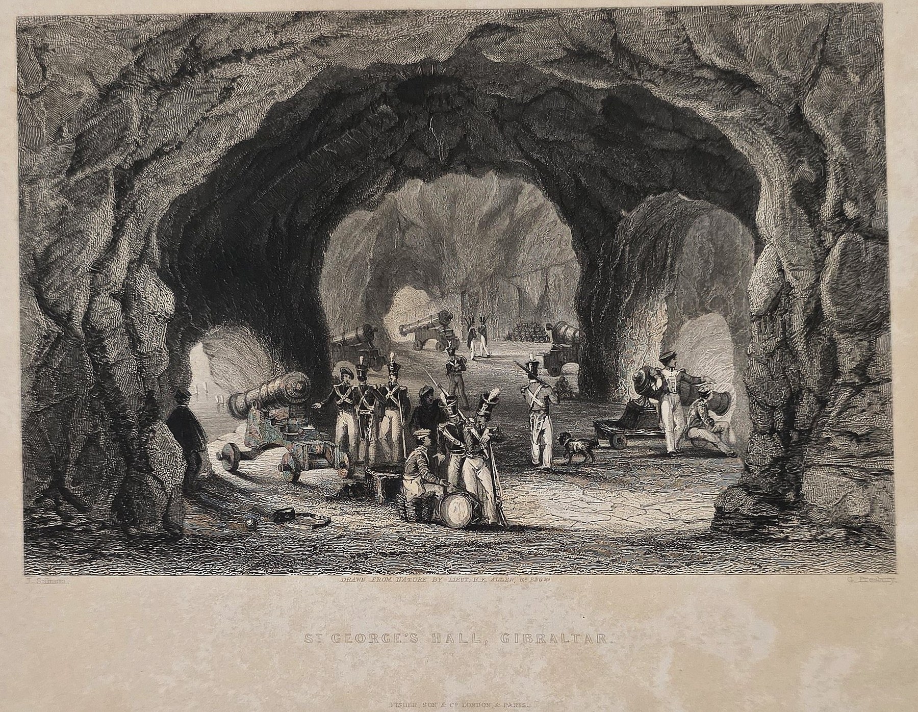 Große Felsenhöhle mit Figurengruppe