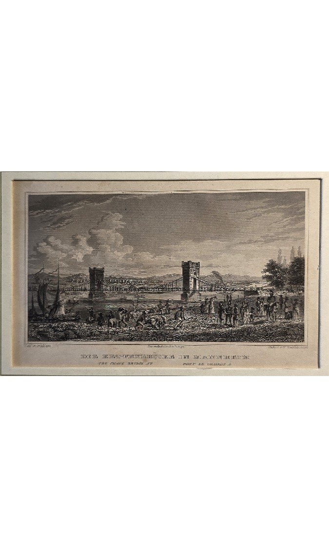 Kleine befestigte Stadtansicht am Horizont