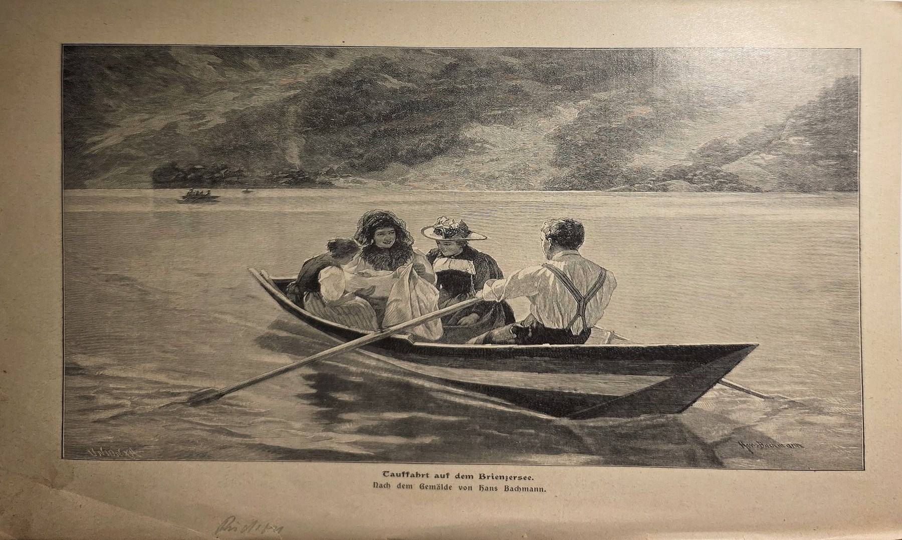 Ruderer auf einem stillen See